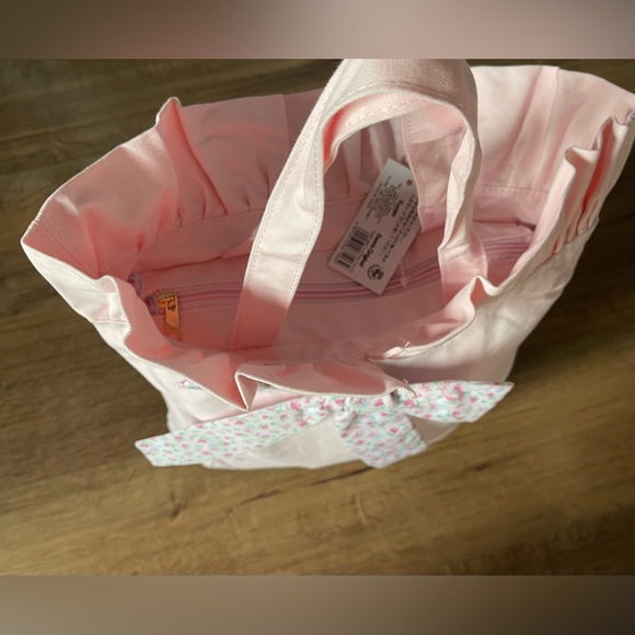 One Left! MARRONCREAM-VERY RARE (NWT) Zipped Pink Canvas Tote Bag with a Ribbon. - Picture 13 of 16